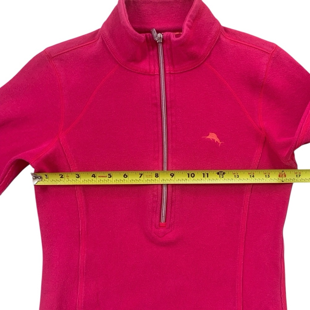 Tommy Bahama Aruba Half-Zip Pullover Sweatshirt Pink Dolphin Logo Size Small - Picture 5 of 7